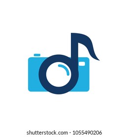 Music Camera Logo Icon Design