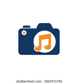 Music Camera Logo Icon Design