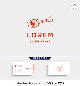 Music Camera Logo Template Vector Sign Design