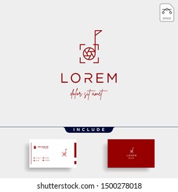 Music Camera Logo Template Vector Sign Design