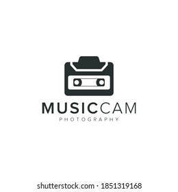 Icono del logotipo de cámara musical