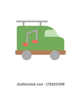 Music caravan icon. Simple color vector elements of rock n roll icons for ui and ux, website or mobile application