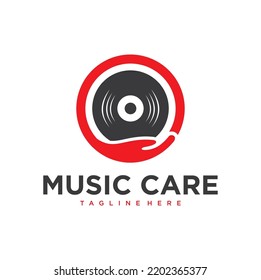 Vector de diseño del logotipo Music Care