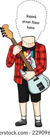 music  cartoon character for your caricature