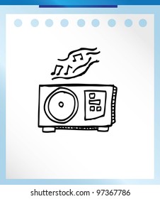 music cartoon - vector illustration doodle