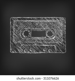 music casette, cassette tape. vector illustration