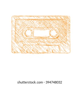 music casette, cassette tape. vector illustration