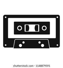 Music Casette Icon. Simple Illustration Of Music Casette Vector Icon For Web Design Isolated On White Background