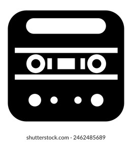Music cassette icon. music cassette illustration. icons and symbols