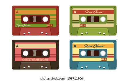 music cassette retro vector