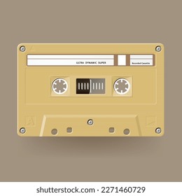 estilo clásico de cinta cassette de música