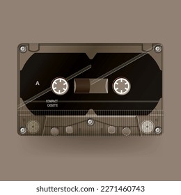 estilo clásico de cinta cassette de música
