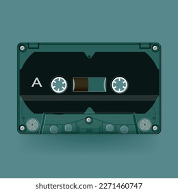 estilo clásico de cinta cassette de música