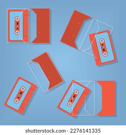 music cassette tape classic style and box