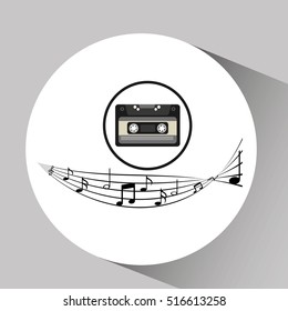 music cassette vintage background desgin vector illustration eps 10