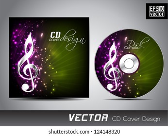 Music CD Cover Design. EPS 10.