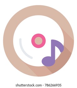 
Music Cd Flat Colored Icon
