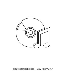 ícone de cd de música , ícone de disco