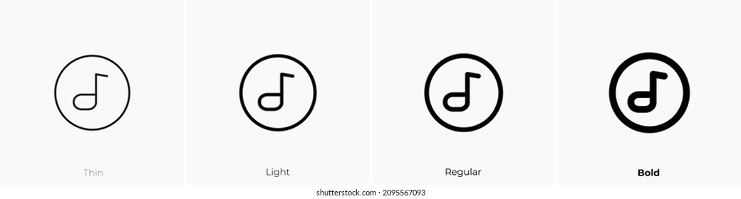icono de cd de música. Diseño delgado, ligero y audaz aislado en un fondo blanco