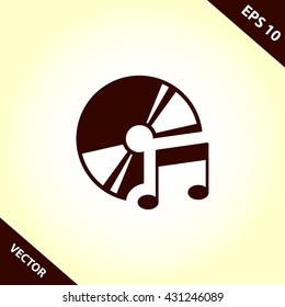 music CD icon. music CD vector illustration