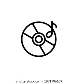 Music CD icon in vector. Logotype