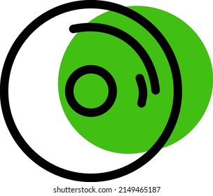 Cd de música, ilustración, vector sobre fondo blanco.