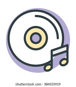 Music Cd Vector Icon