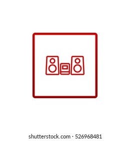 Music Center Icon Flat.