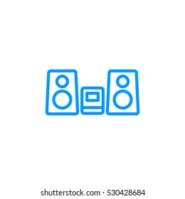 Music Center Icon Flat.