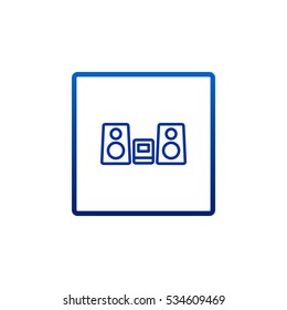 Music Center Icon Flat.