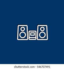 Music Center Icon Flat.