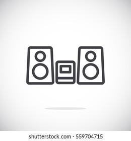 Music Center Icon Flat.