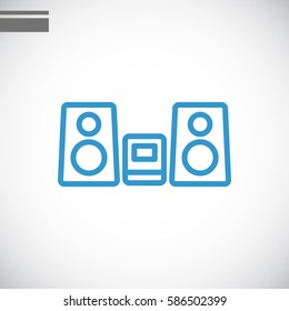 Music Center Icon Flat.