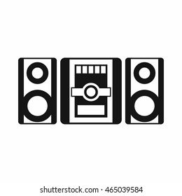 Music center icon in simple style isolated on white background. Home appliances symbol