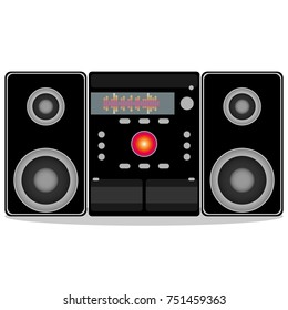 Music Center. Listen to modern music. Flat design, vector illustration, vector.