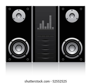 Music center on a white background