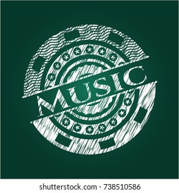 Music chalk emblem