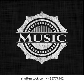 Music with chalkboard texture