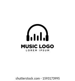 Music Chart Logo template, Music icon logo design inspiration