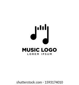 Music Chart Logo Template, Music Icon Logo Design Inspiration