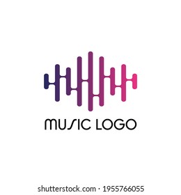 Music Chart Logo template, Music icon logo design inspiration