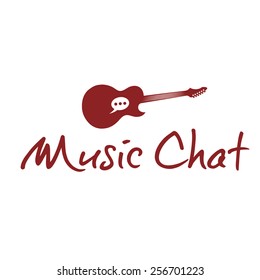music chat concept vector design template