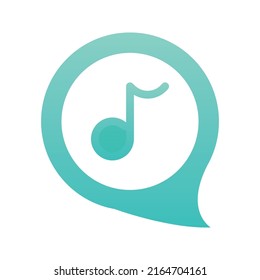 music chat logo gradient design template icon