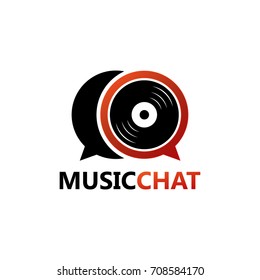 Music Chat Logo Template Design