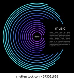Music circle background design