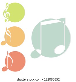 Music circle label background