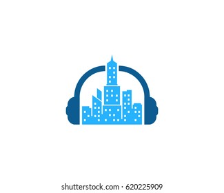Music City Icon Logo Design Element
