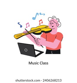 Music Class vector Filled outline Design illustration. Symbol on White background EPS 10 File 