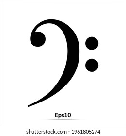 Music Clef icon. Vector illustration. EPS 10