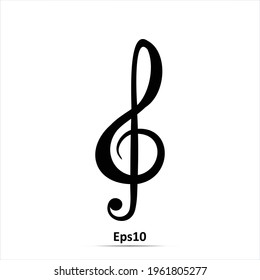 Music Clef icon. Vector illustration. EPS 10